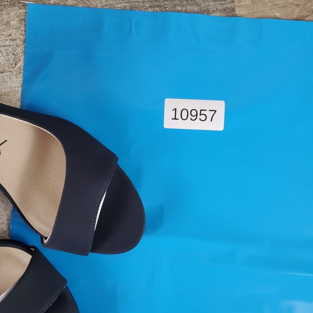 LifeStride Mantra Womens Dress Pumps Sz 6.5 W Navy Navy Faux Leather Peep Toe - Picture 10 of 10